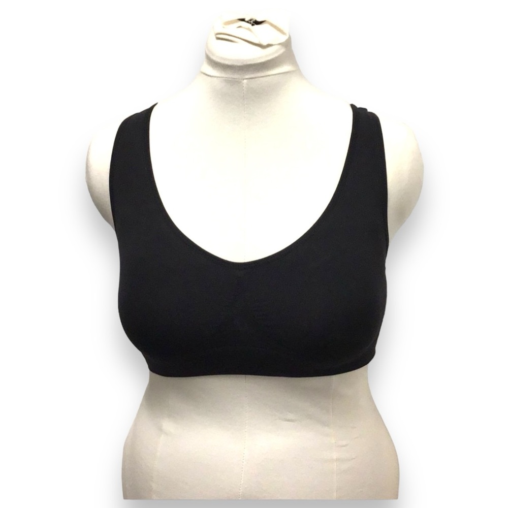 Shear Shapewear Lady Wireless Seamless Leisure Black Bra, Size L